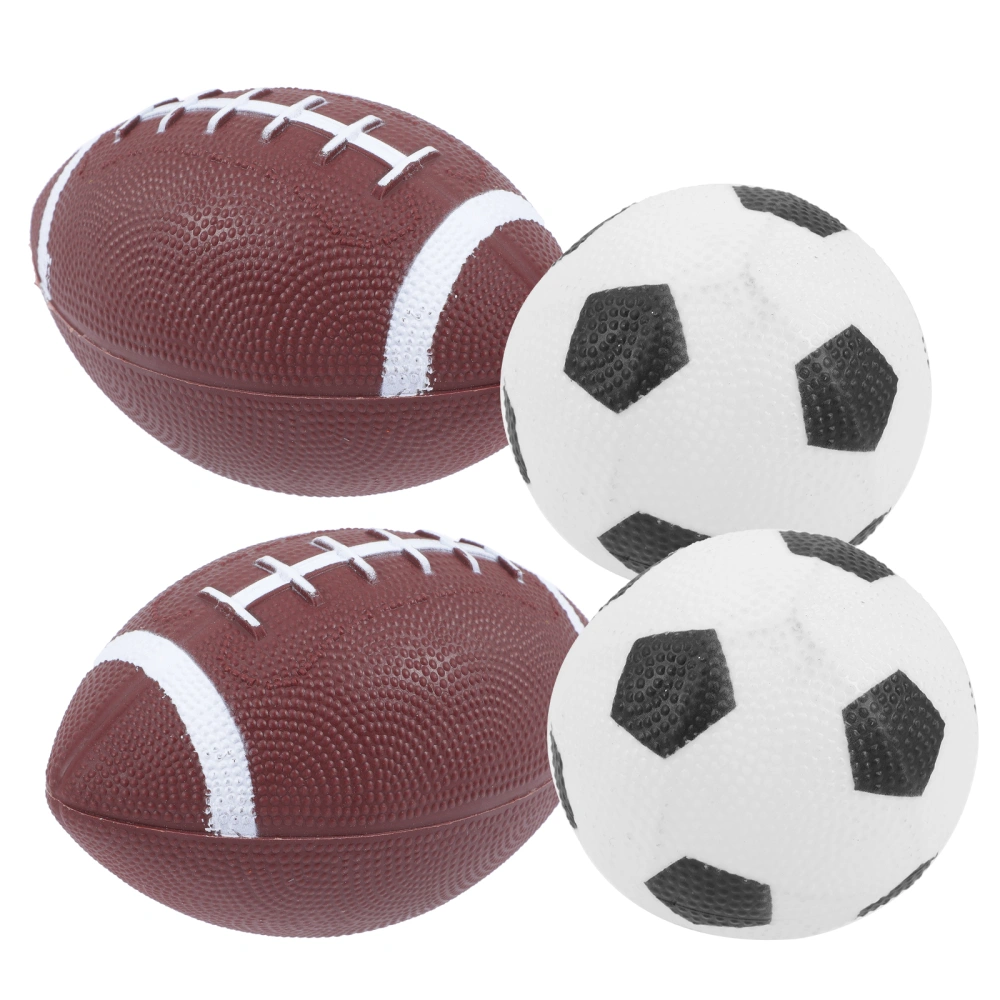 1 Set Inflatable Sports Balls Outdoor Footballs Rugby Balls Family Game Props