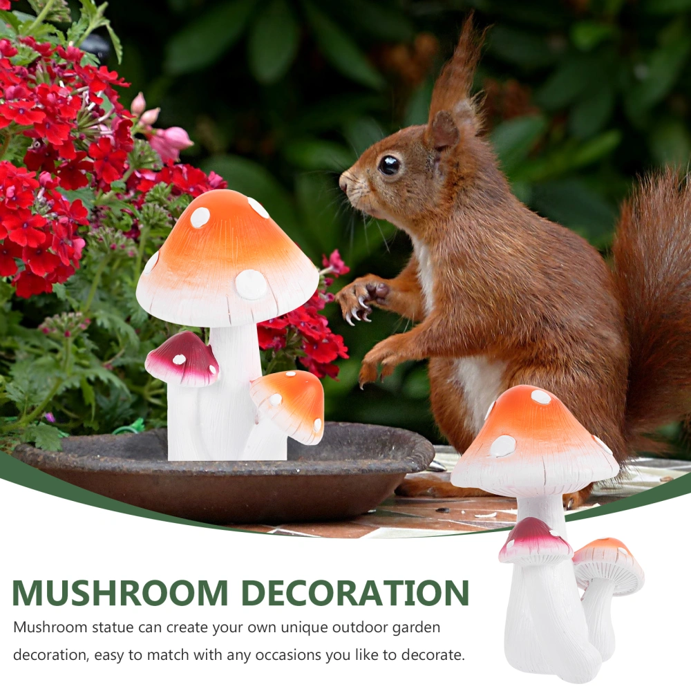 Mushroom Statue Mushroom Resin Figurine Garden Micro-landscape Ornament