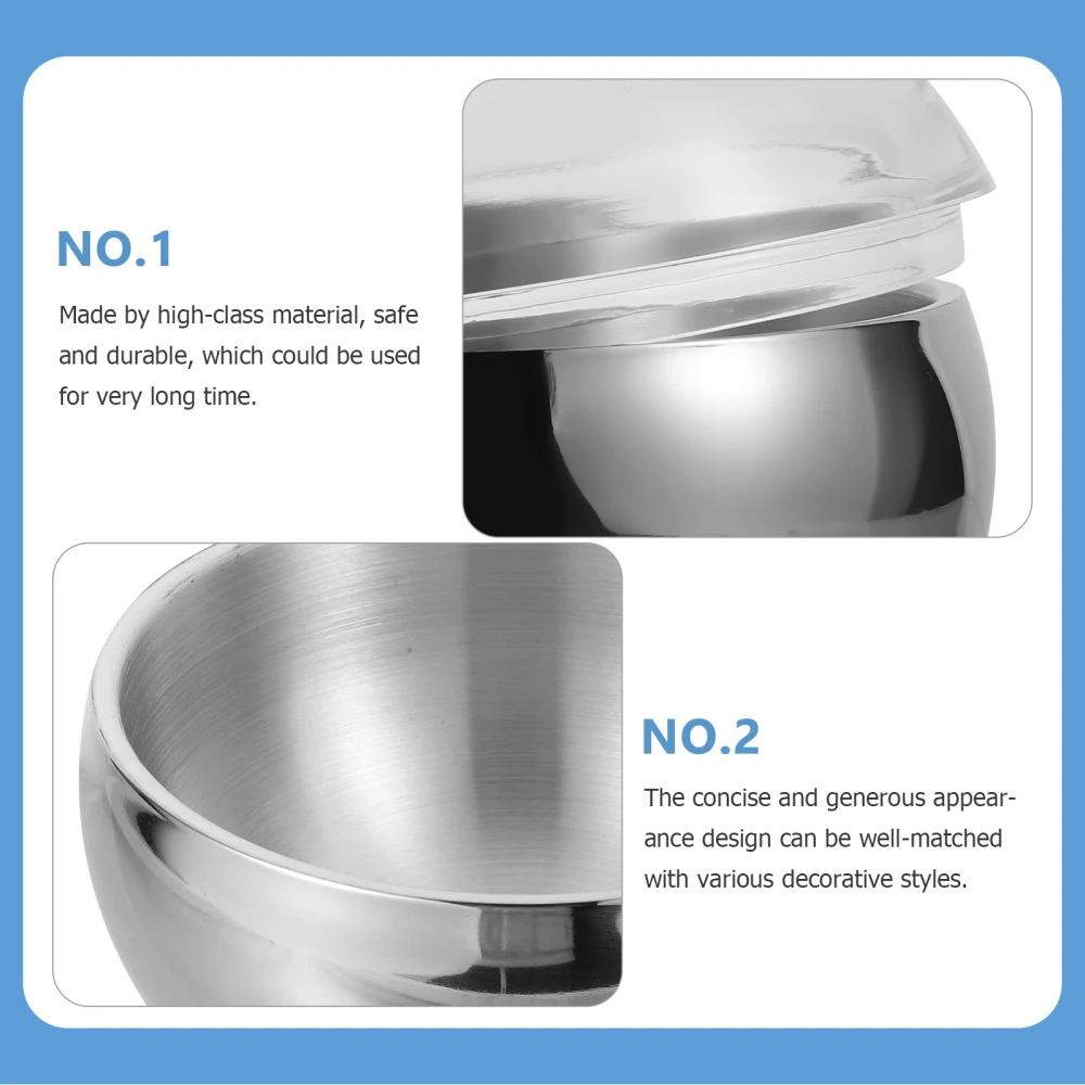 Ice Bucket with Lid Double Insulation Stainless Steel Ice Cube Box Ice Storage Container