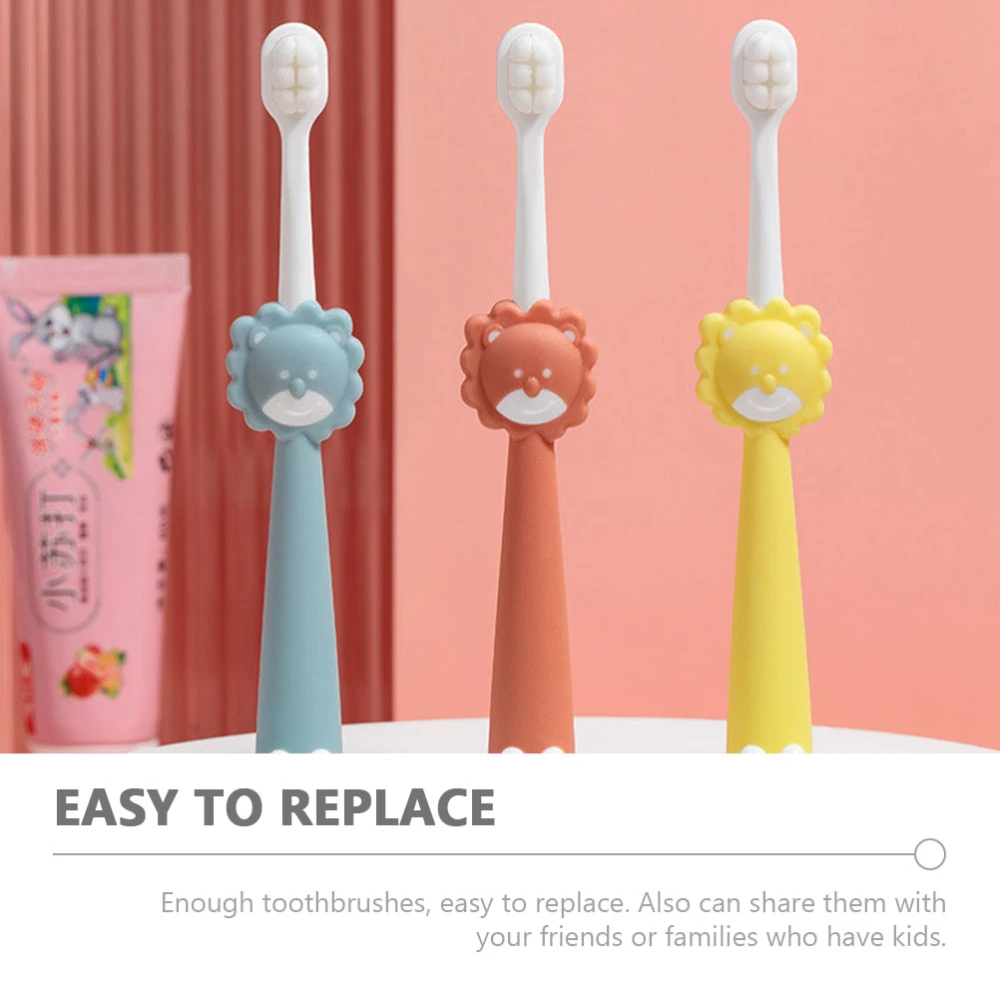 3Pcs Kid Toothbrushes Soft Bristle Toothbrushes Toddler Toothbrushes Lovely Toothbrushes