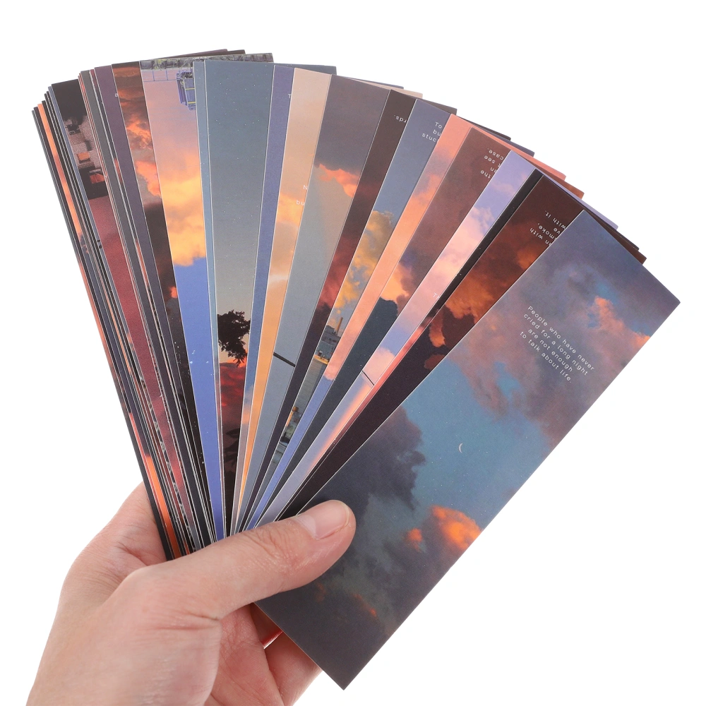 60pcs Paper Bookmark Material Paper DIY Message Cards Libraries Cards Bookmark