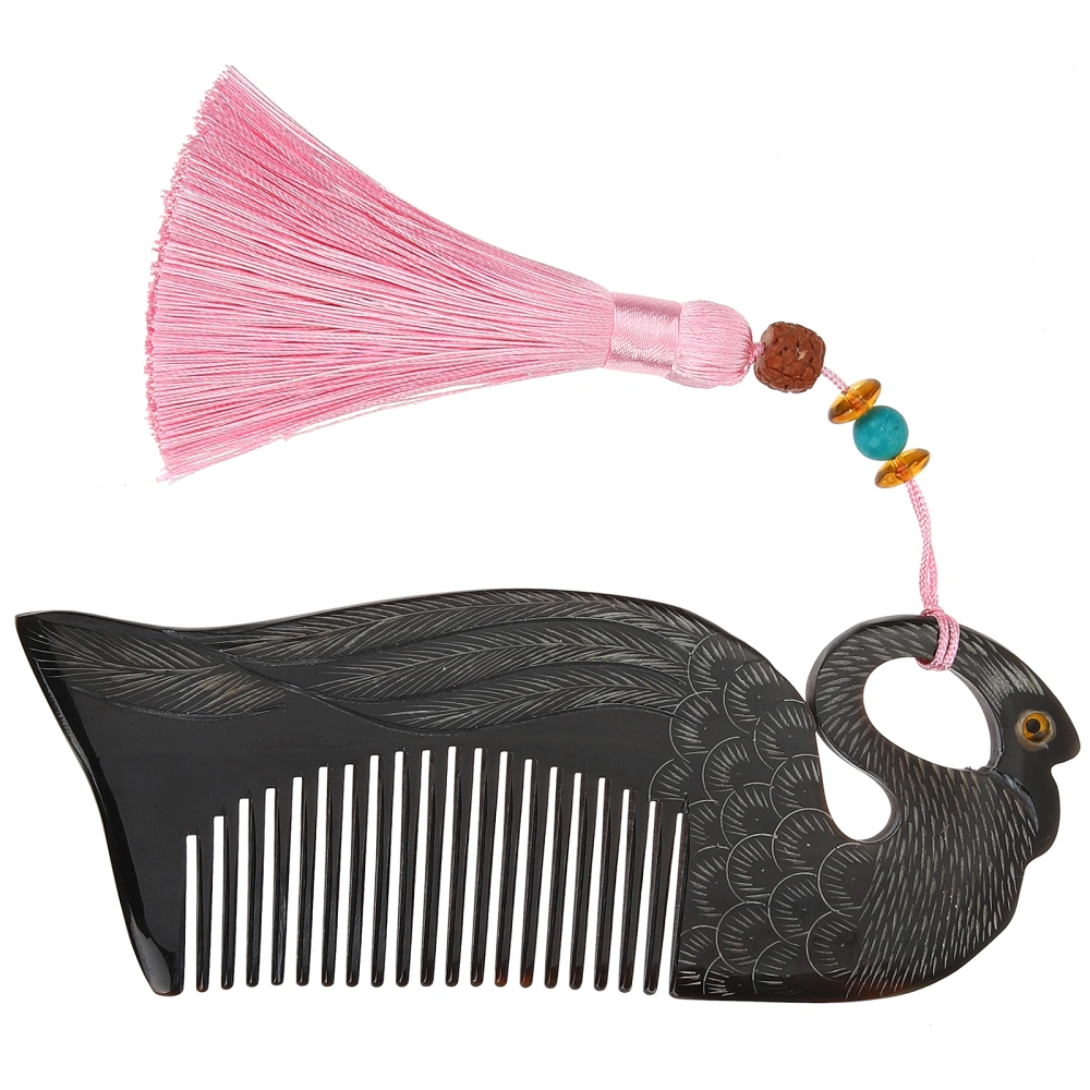 Portable Hair Comb Creative Ox Horn Comb Hairstyling Comb Scrapping Comb