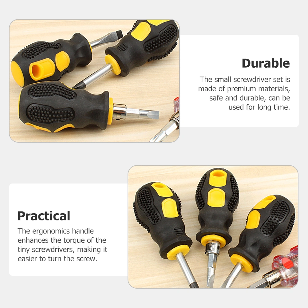 3pcs Mini Screwdrivers Flat Head Phillips Screwdriver Short Disassembly Tools