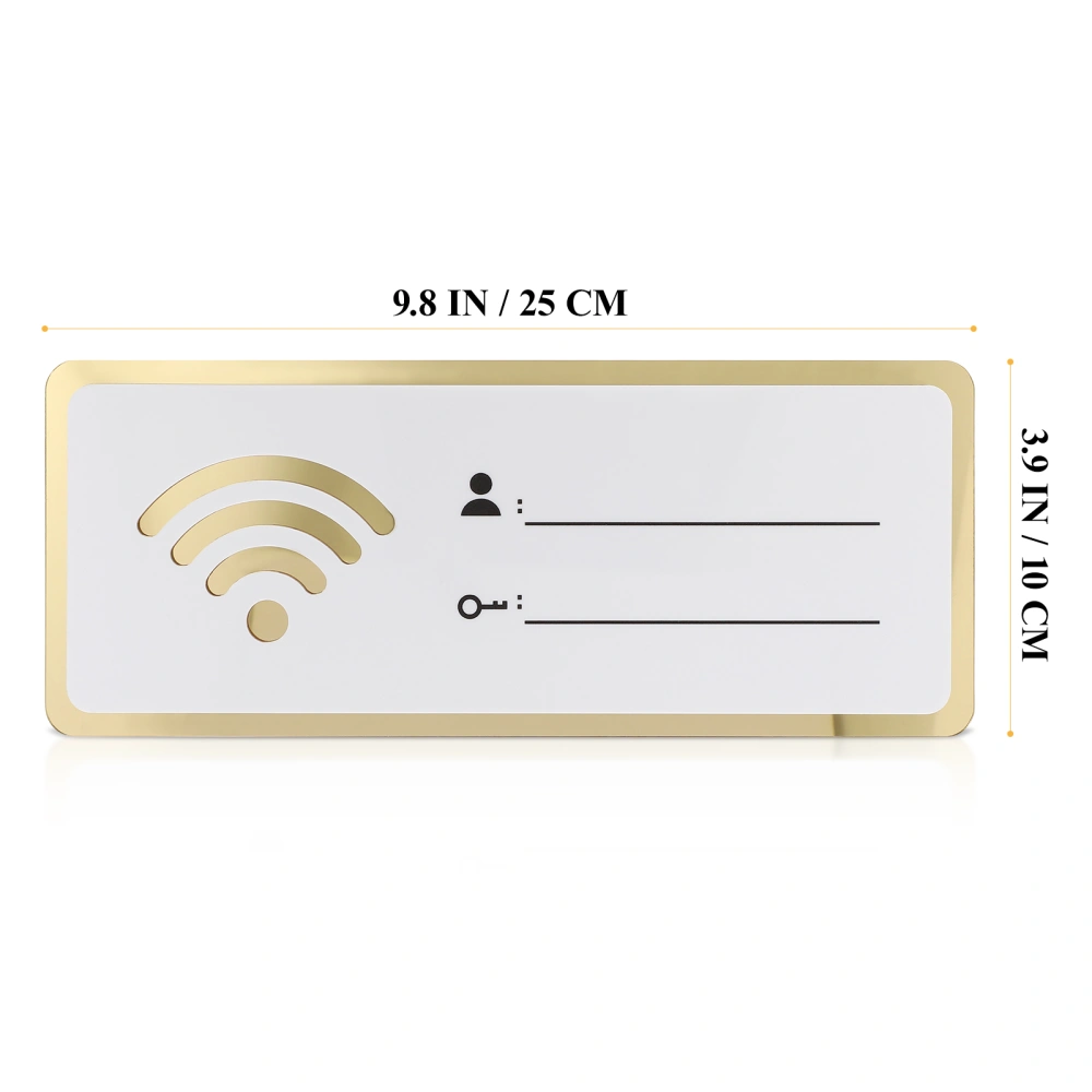 Wifi Sign Rewritable Practical Acrylic Password Wifi Sign for Public Places Shop