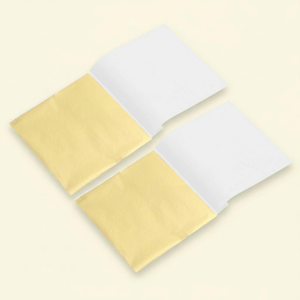 200 Sheets Gold Foil Sheets Decorative Imitation Gold Foil Sheets Arts Crafts Gold Foil Supplies