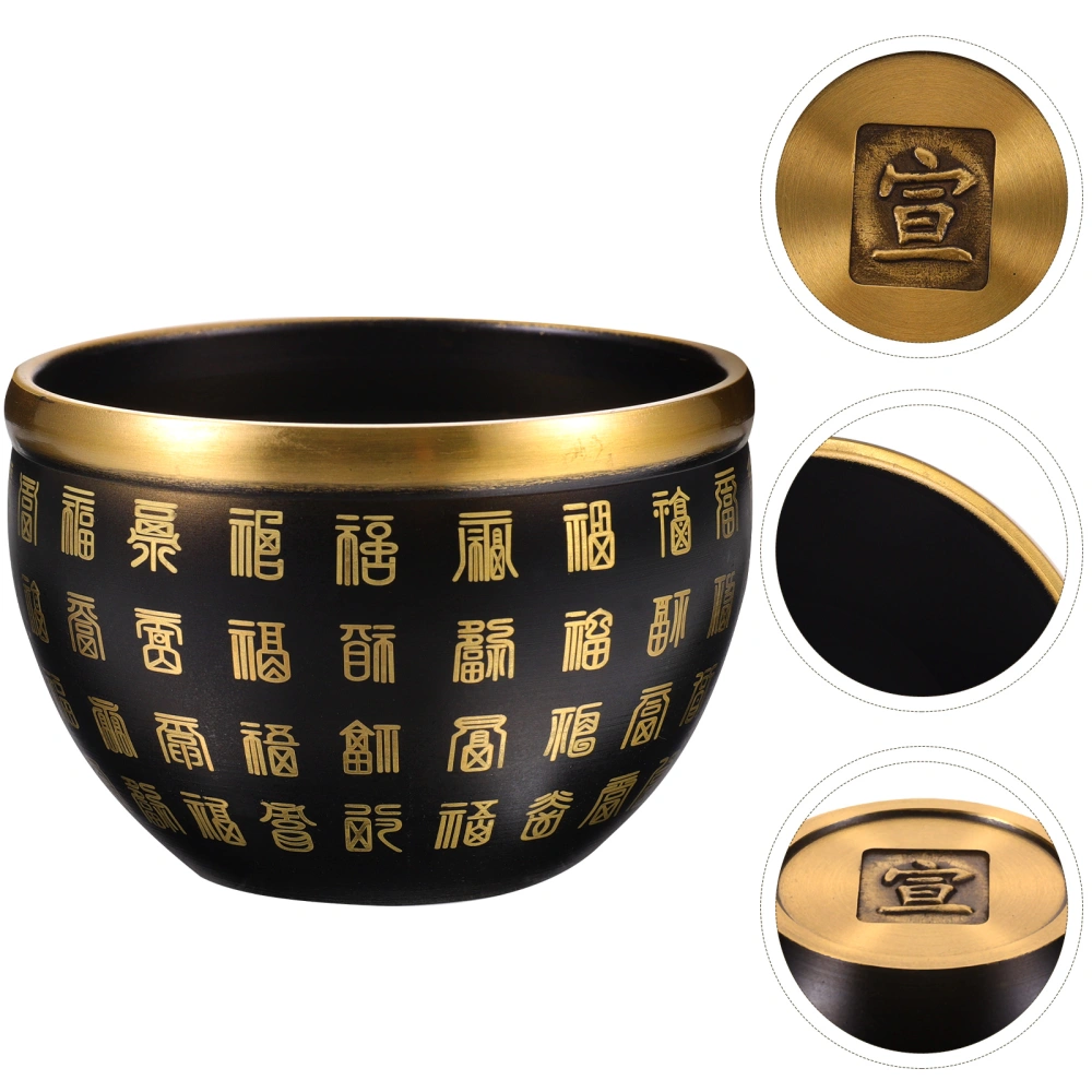 Fortune Bowl Decorative Brass Fortune Basin Home Tabletop Treasure Bowl Adornment