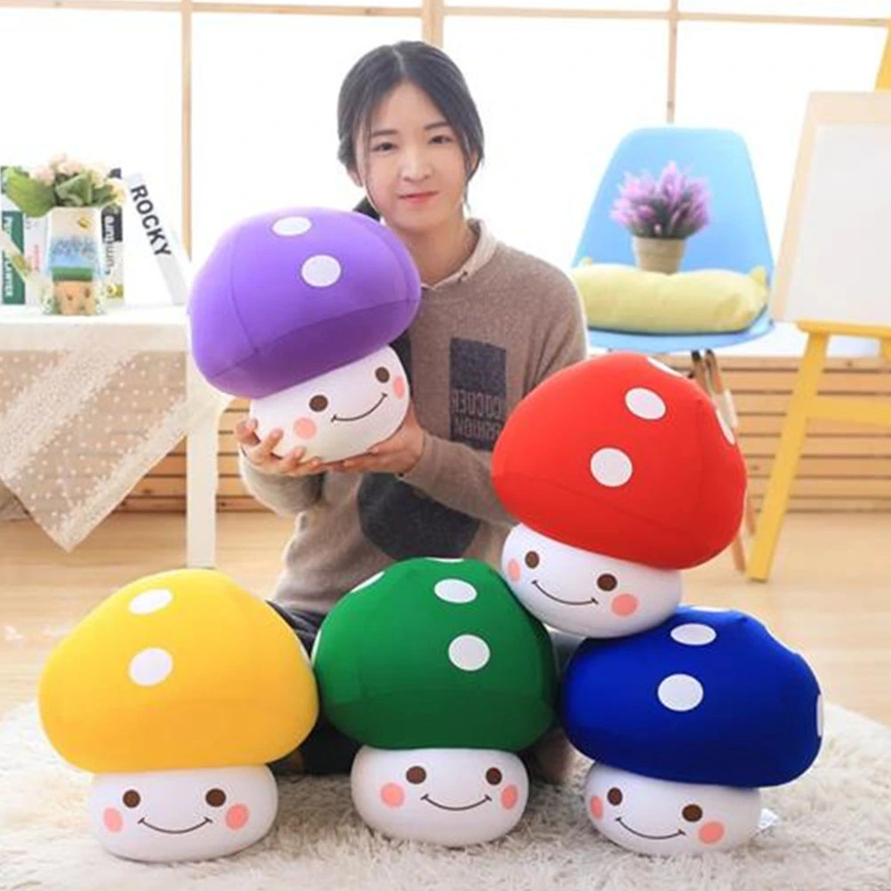 Stuffed Mushroom Pillow Lovely Mushroom Pillow Fluffy Mushroom Pillow Adorable Mushroom Pillow