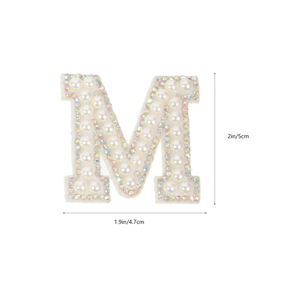 26Pcs 3D Letter Patches Letter Iron On Letter Patches Rhinestone Letter Patches Clothing Accessories