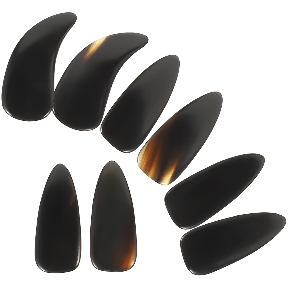 8pcs Horn Adults Practice Fake Nails Guzheng Nail Finger Pick Guzheng Accessories