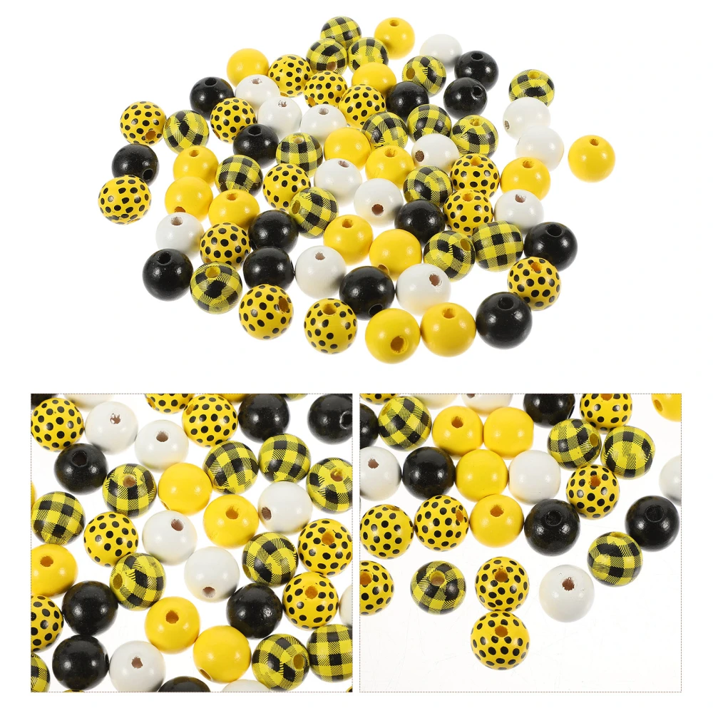 1 Packs of Bee Wood Beads DIY Wooden Beads Spring Summer Wood Craft Bead Honey  Spacer Bead