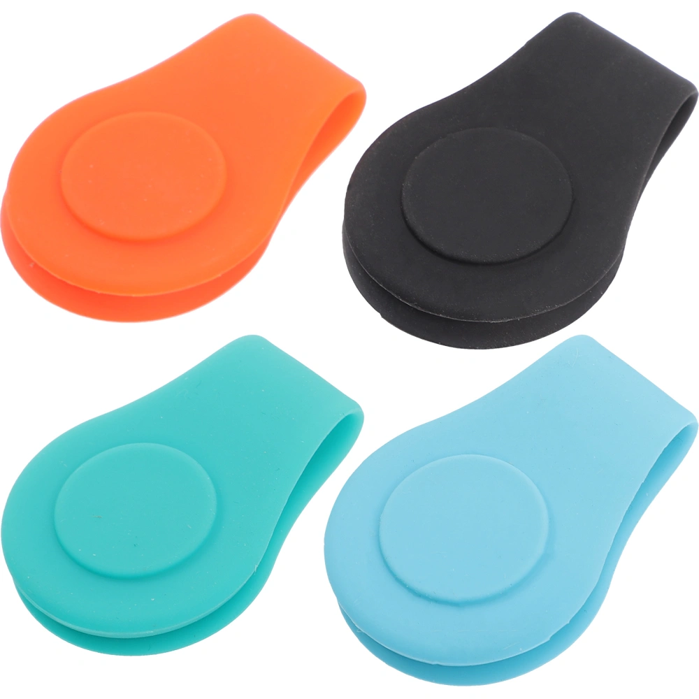 4Pcs Golfs Hat Clips Silicone Golfs Hat Clips Small Golfs Ball Markers Small Magnetic Golfs Markers