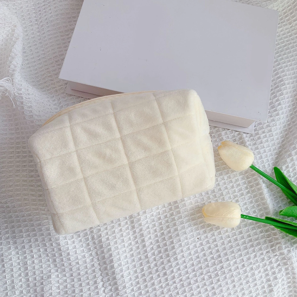 Makeup Bag Travel Toiletry Bag Canvas Polyester Makeup Organizer Pure Color Pouch Cosmetic Bag