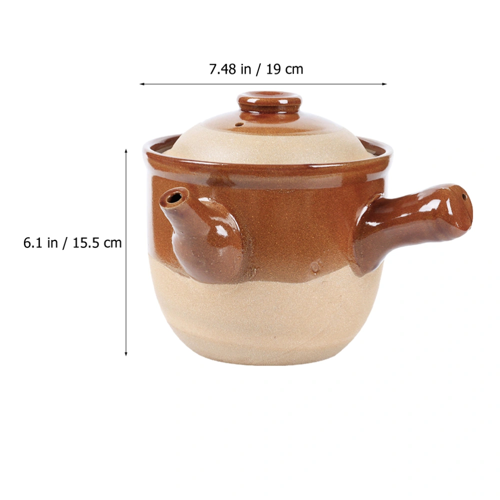 Small Casserole Pottery Clay Stewing Pot Chinese Medicine Pot Cooking Pot Kitchen Accessory