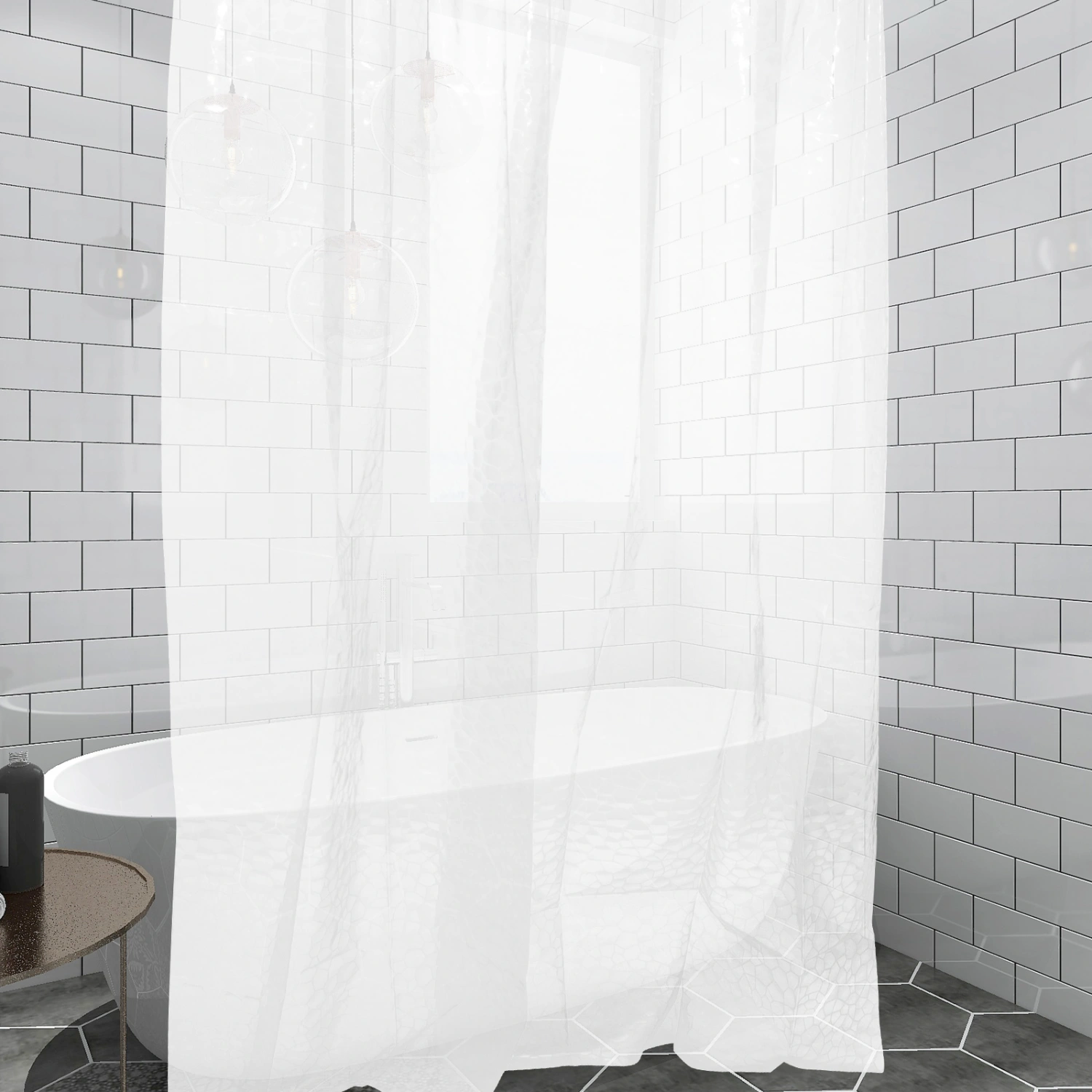 Bath Shower Curtain Household Shower Curtain Bathroom Decorative Shower Liner