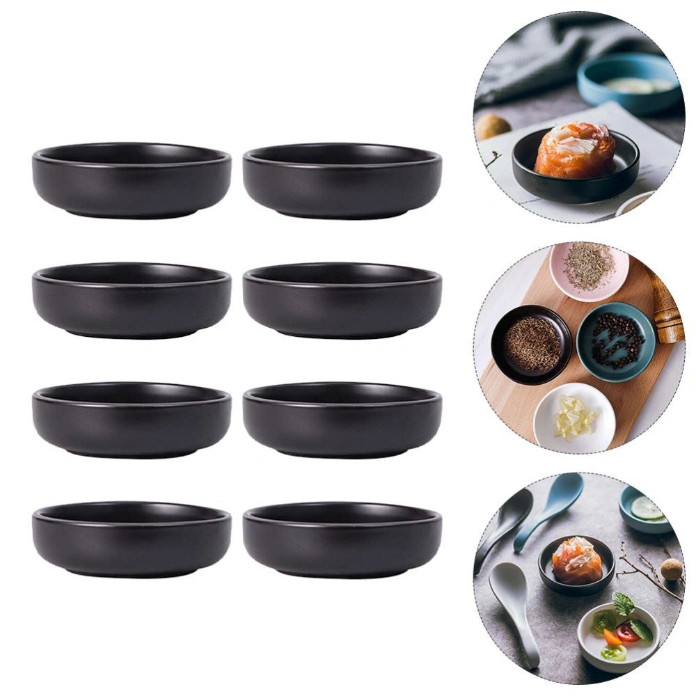 8Pcs Round Seasoning Dishes Japanese Sauce Dishes Flavor Round Sauce Storage Dishes