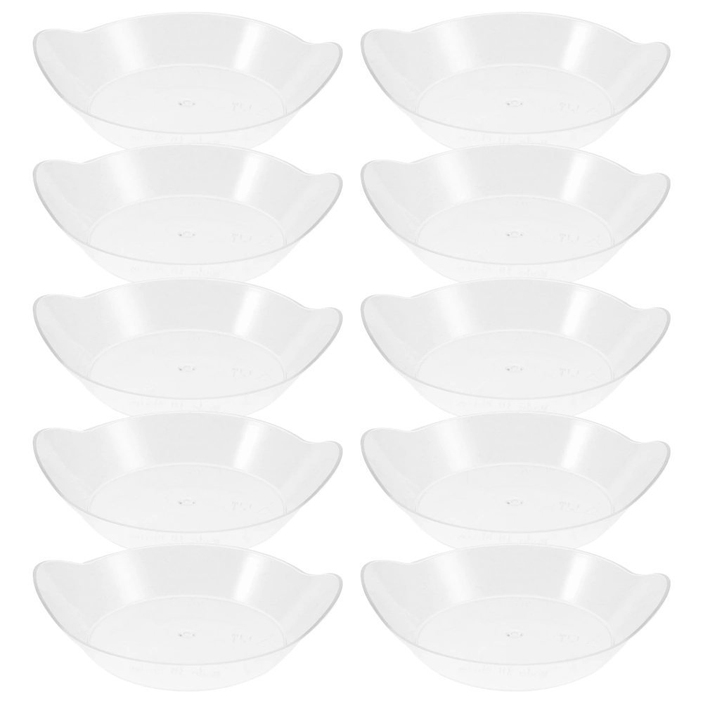 50pcs Fruit Dish Plastic Dessert Holder Plastic Cake Bowl Clear Snack Dish for Home