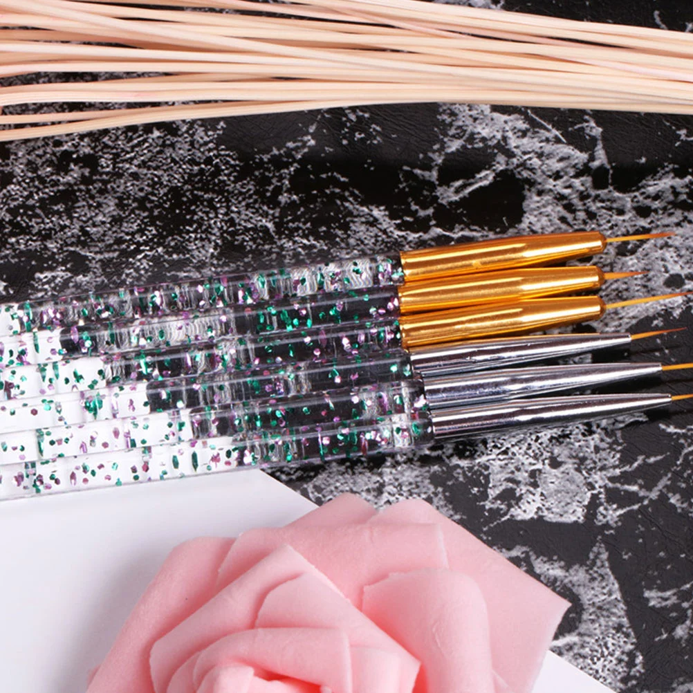 1 Set of Nail Art Brushes Manicure Nail Pen Brushes Nail Stamper Scraper Manicure Tool