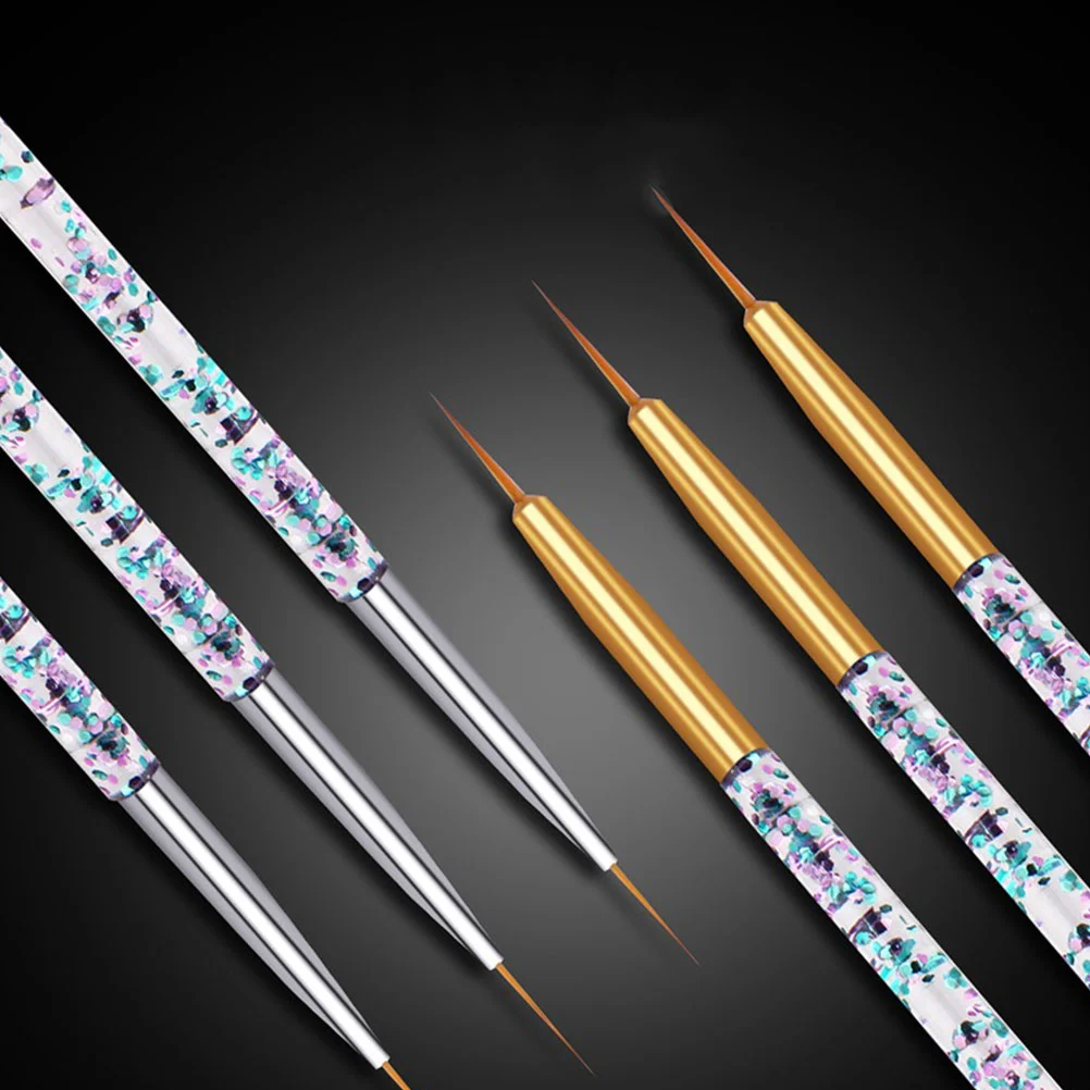 1 Set of Nail Art Brushes Manicure Nail Pen Brushes Nail Stamper Scraper Manicure Tool