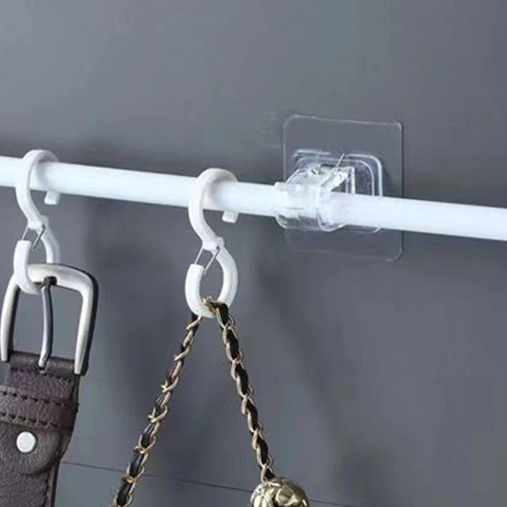 6pcs Curtain Rod Brackets Adhesive Shower Curtain Rod Holders Curtain Rod Brackets