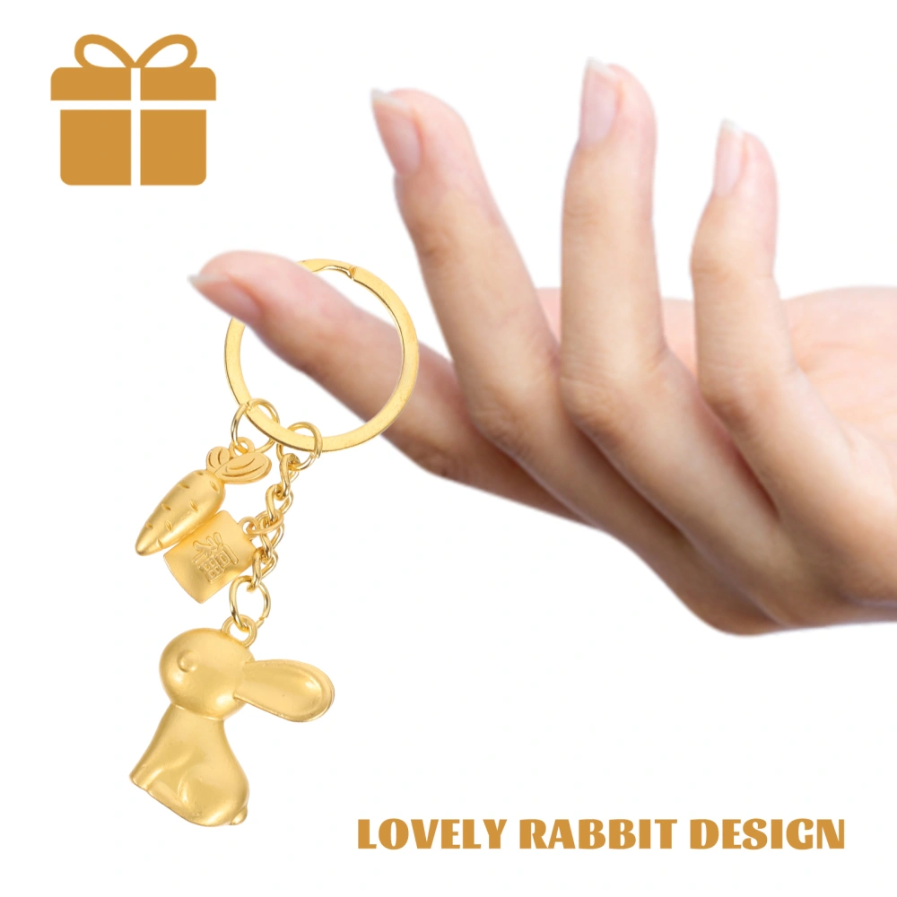 2Pcs Bunny Keyholder 2023 Spring Festival Pendant Zodiac Bunny Keychains Bunny Pendant