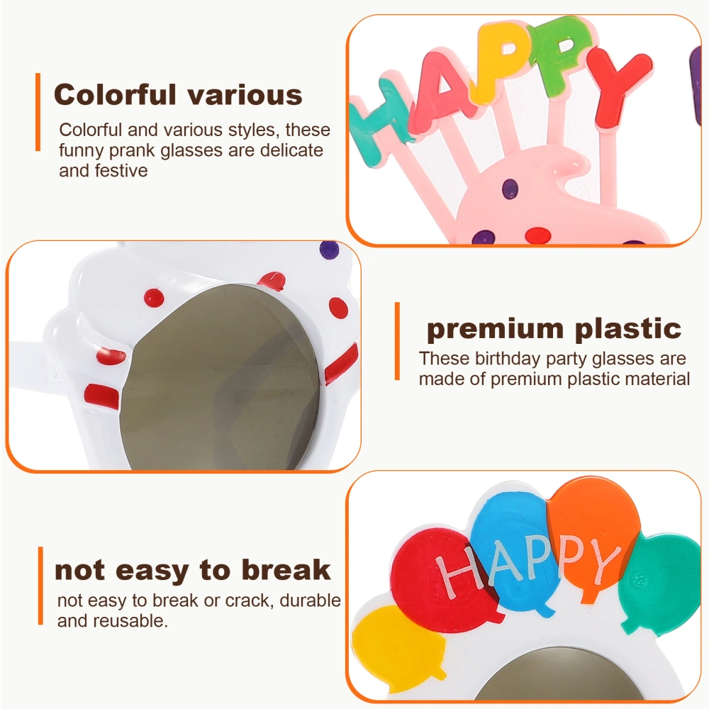 6pcs Happy Birthday Glasses Funny Birthday Party Glasses Photo Booth Props