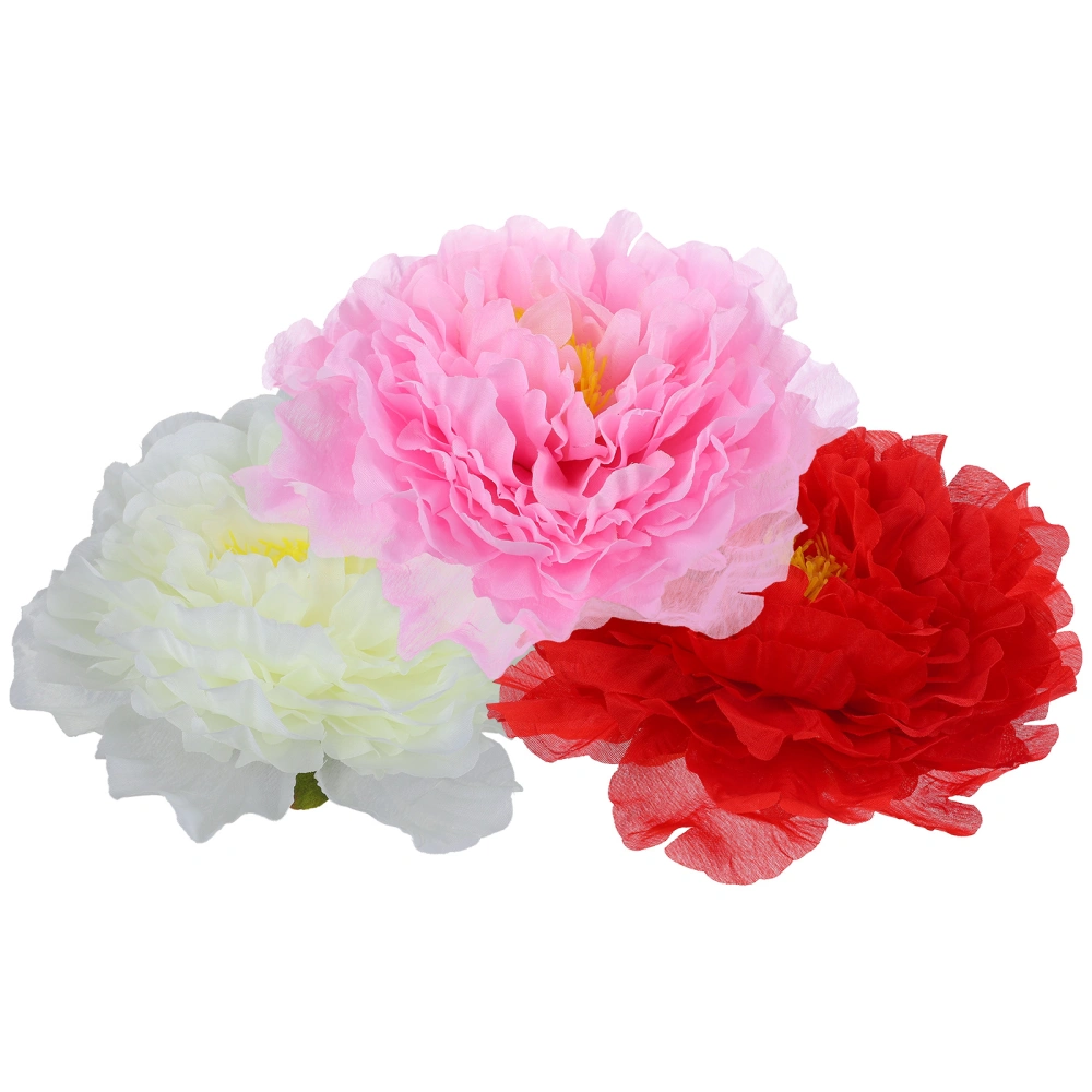 3pcs Silk Cloth Flower Peony Wall Decor for Party Home Wedding Backdrop Decor