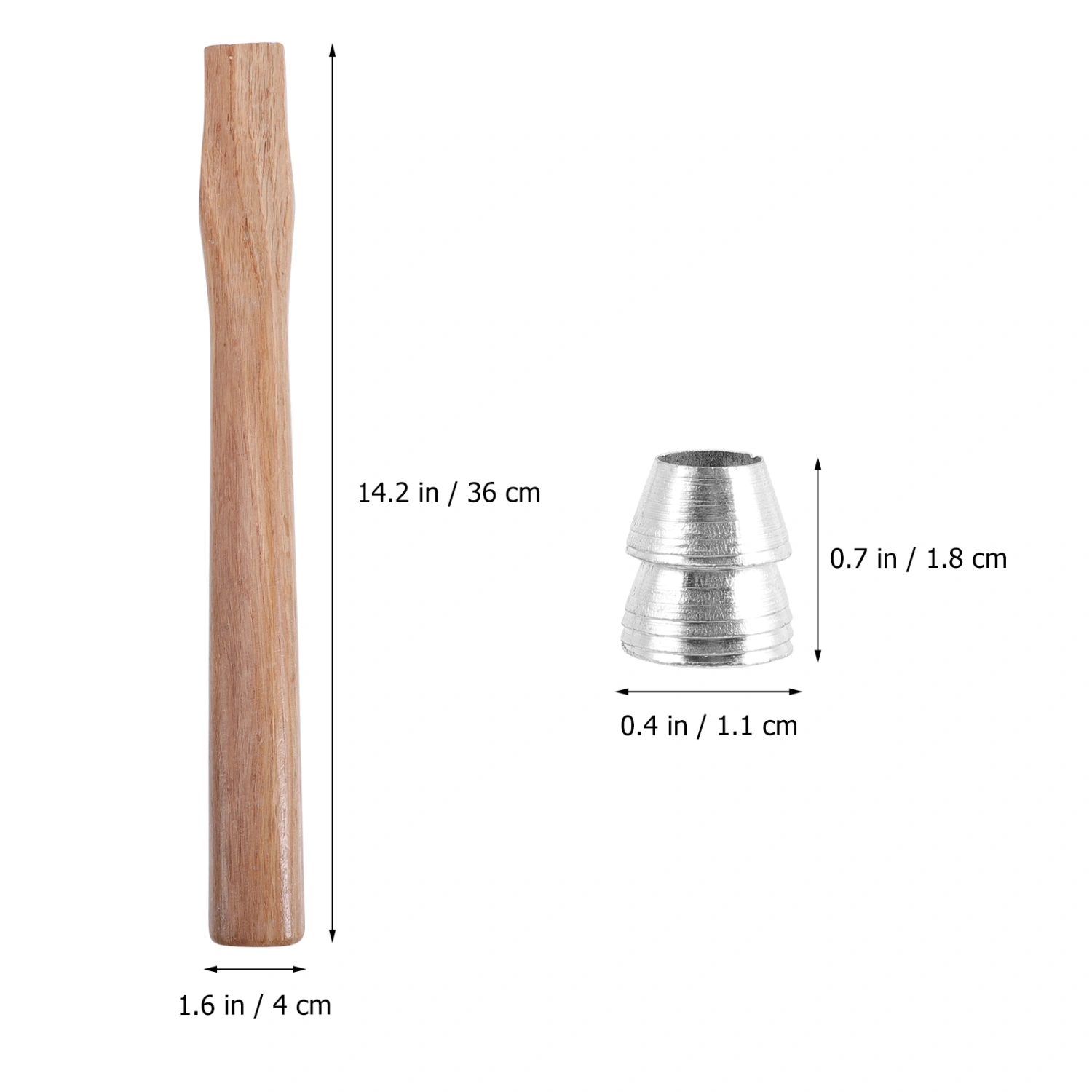 1 Set of Camp Axe Replacement Handle Practical Axe Wood Grip Handle with Wedge