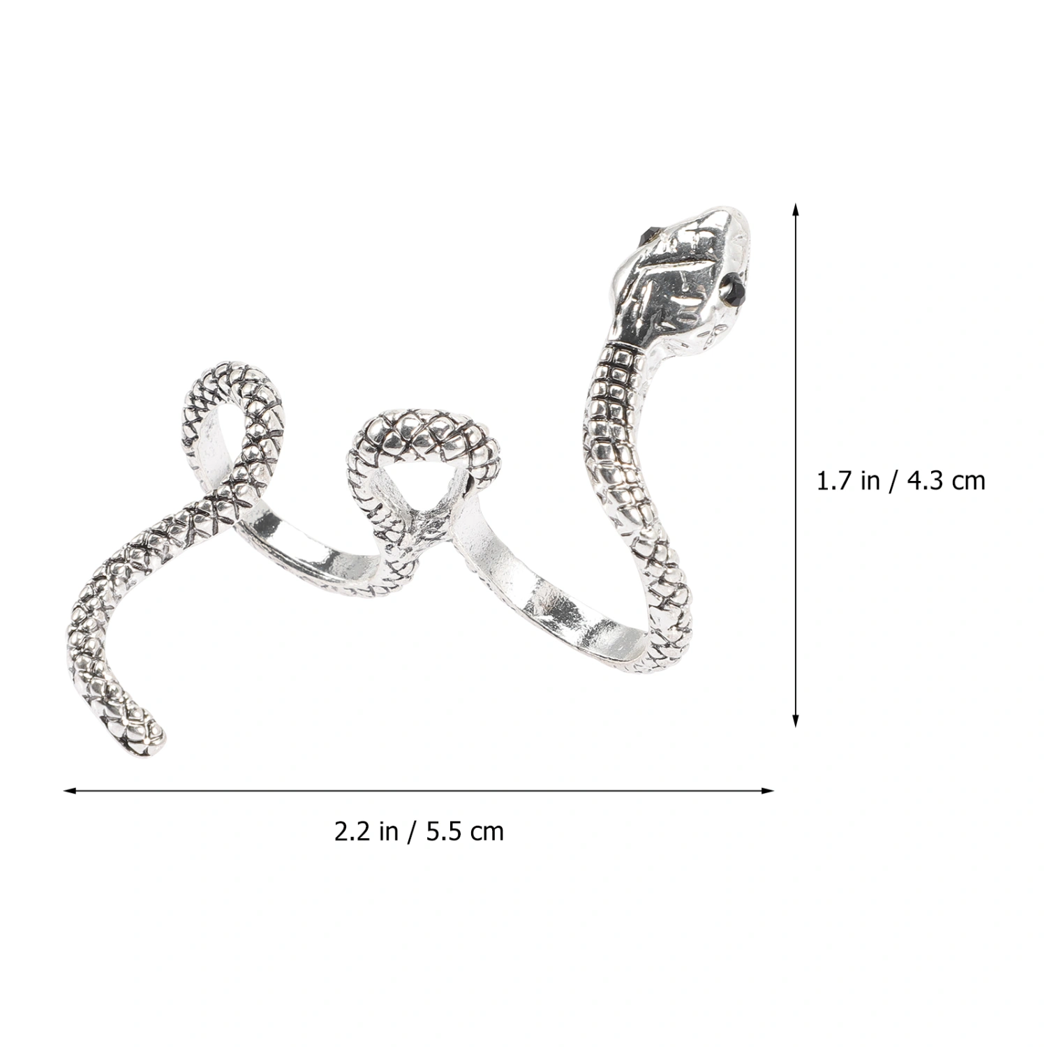 Punk Snake Ring Vintage Snake Ring Serpent Band Ring Gothic Jewelry for Men Women