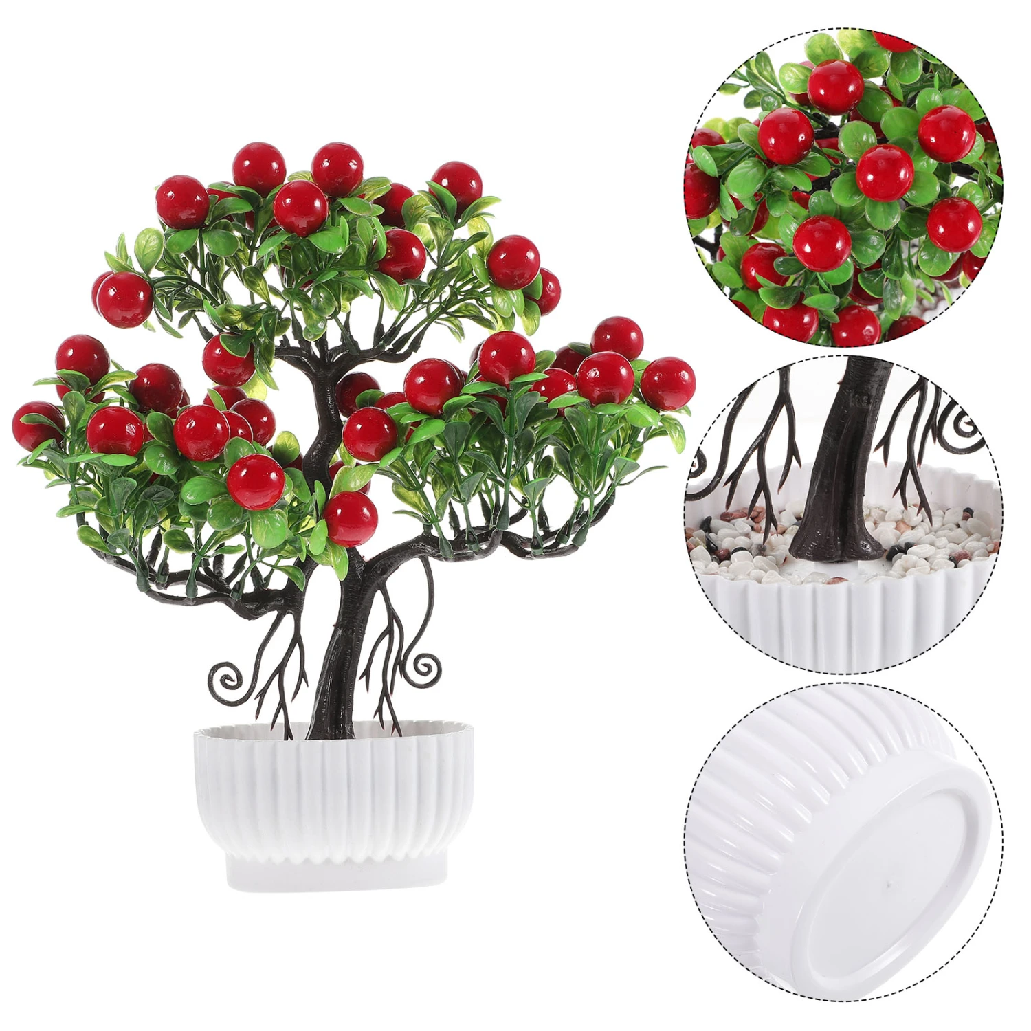 Desktop Fake Potted Plant Household Plant Decor Decorative Artificial Fruit Tree