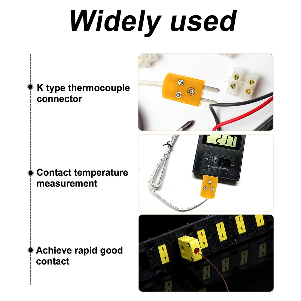 5 Sets Thermocouple Adapters Thermocouple Connector Male Female Adapters