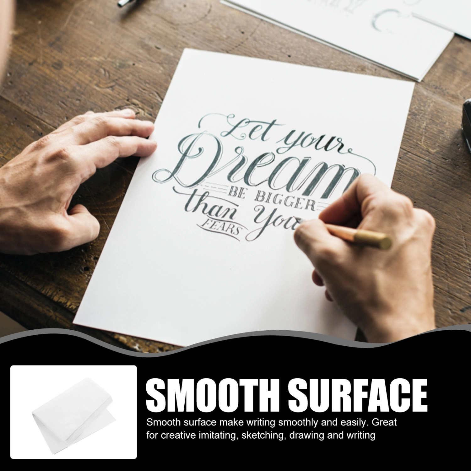 100 Sheets of Translucent Tracing Papers Calligraphy Writing Drawing Papers Handwriting Papers