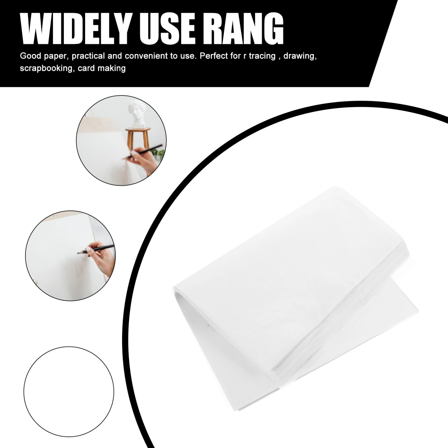 100 Sheets of Translucent Tracing Papers Calligraphy Writing Drawing Papers Handwriting Papers