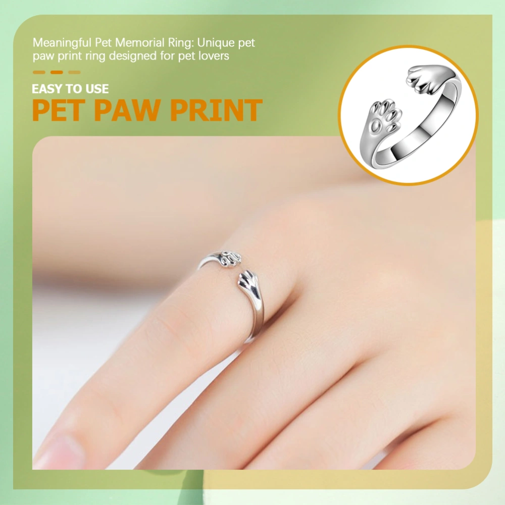 Cat Claw Shape Open Ring Women Adjustable Open Ring Personalized Girl Ring