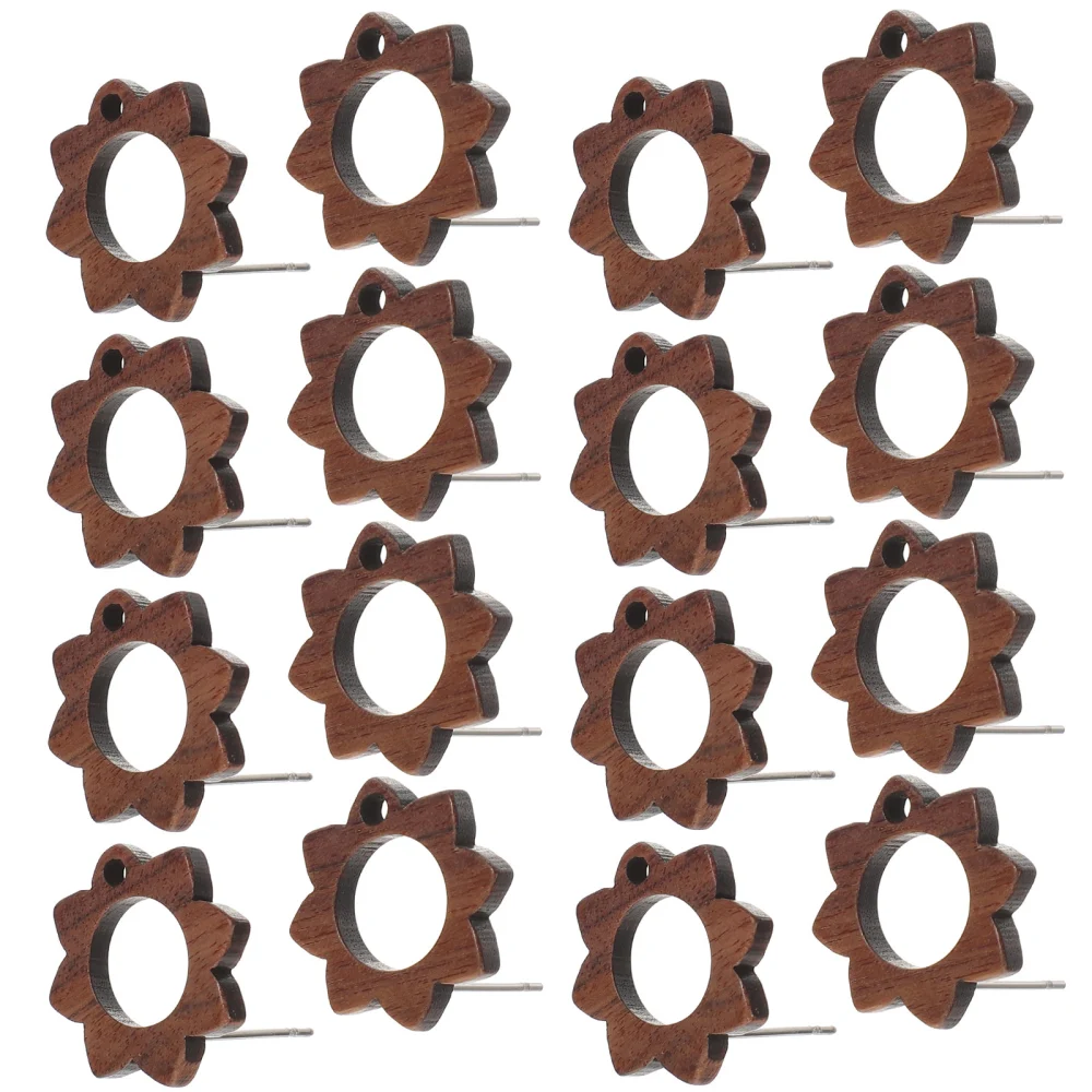 20pcs Wooden Earrings Findings Earrings Making Material Earrings DIY Post