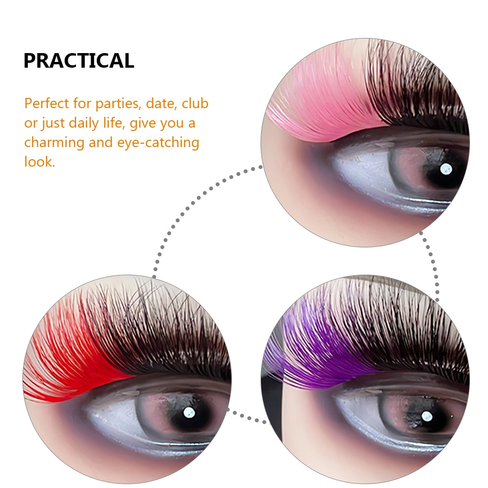 9 Pairs Colored Lashes Fluffy Eyelashes Faux Mink Colored Cosplay Lashes