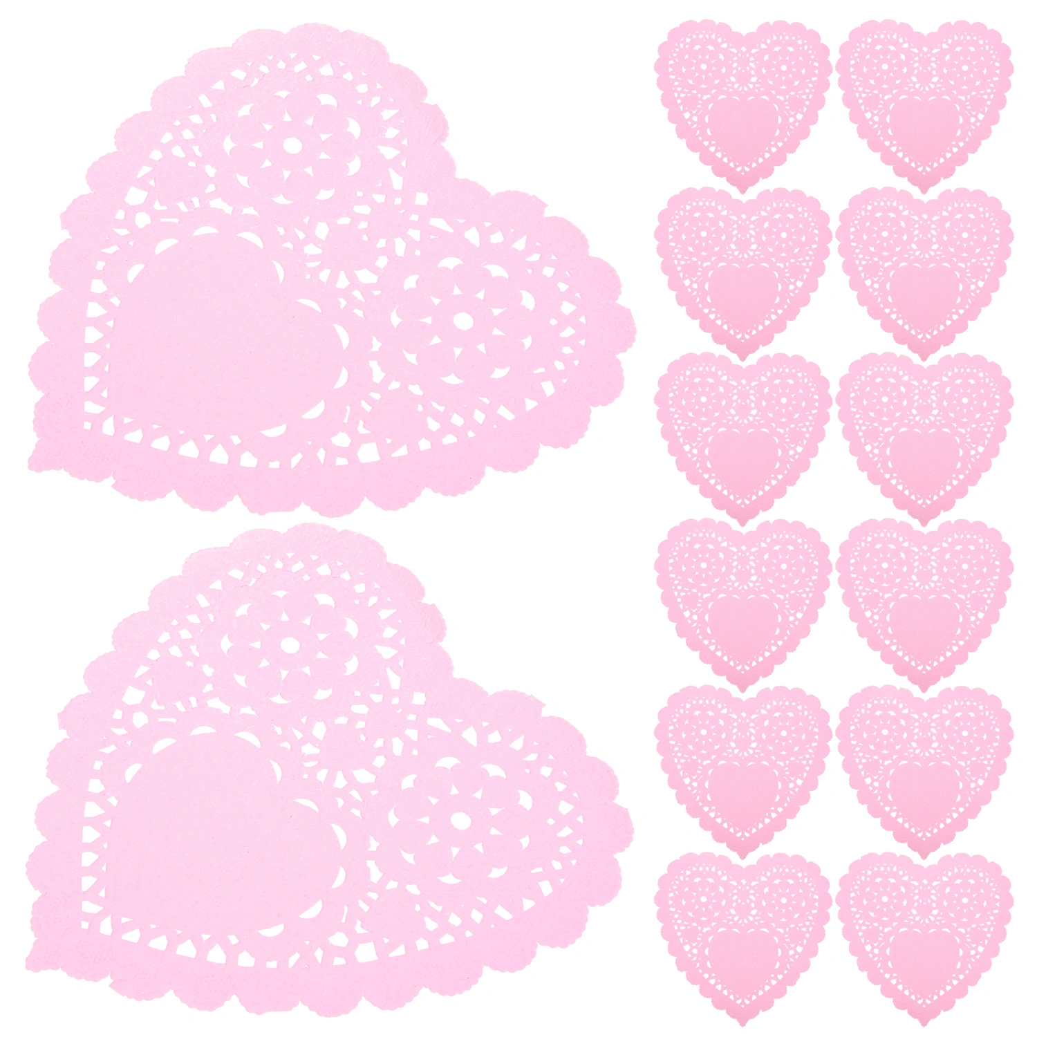 100pcs Paper Doilies Small Heart Paper Doilies for Valentine Tableware Decoration
