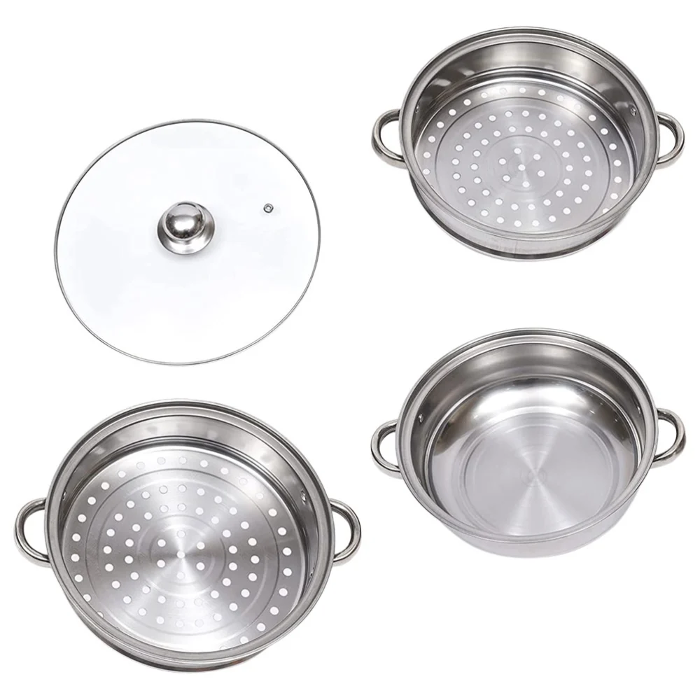 1 Set Steamer Pot Household Food Steamer Vegetable Steamer Cooker Steamer Cookware Pot