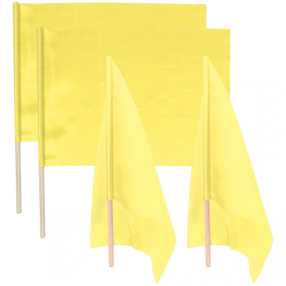 4pcs Referee Flag Command Flags Race Conducting Flags Hand Flags Match Referee Flag