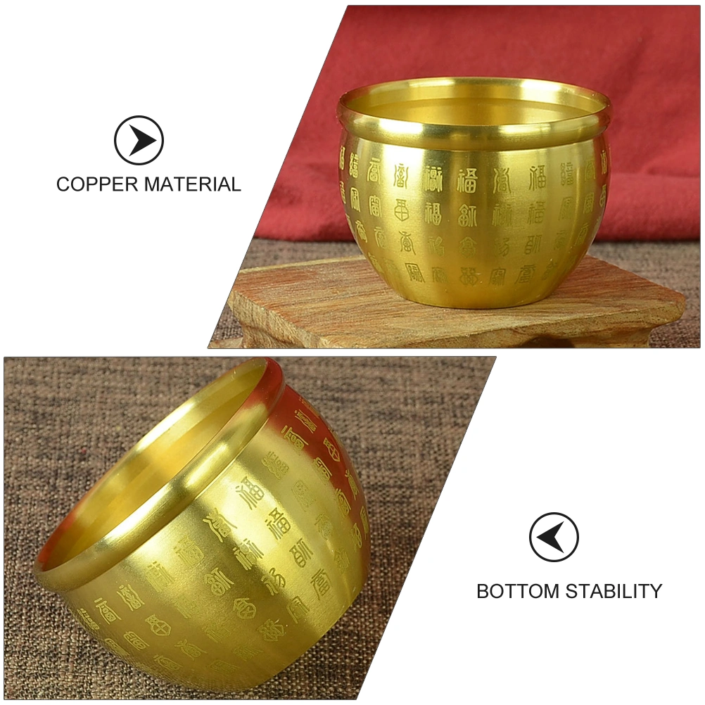 Desktop Treasure Wealth Bowl Decorative Chinese Style Treasure Bowl Offering Bowl