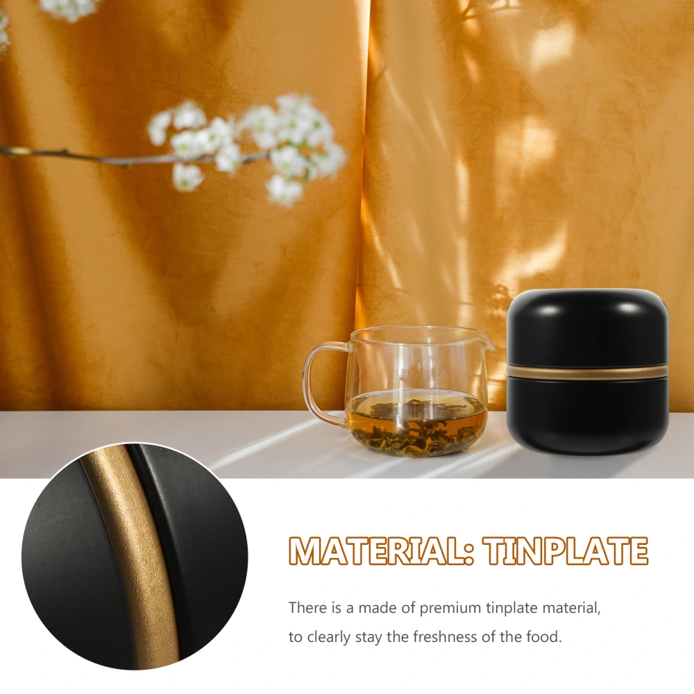 2Pcs Tinplate Sealed Jar Creative Sealed Bottle Decorative Canister Tea Container Sealed Jar for Storage