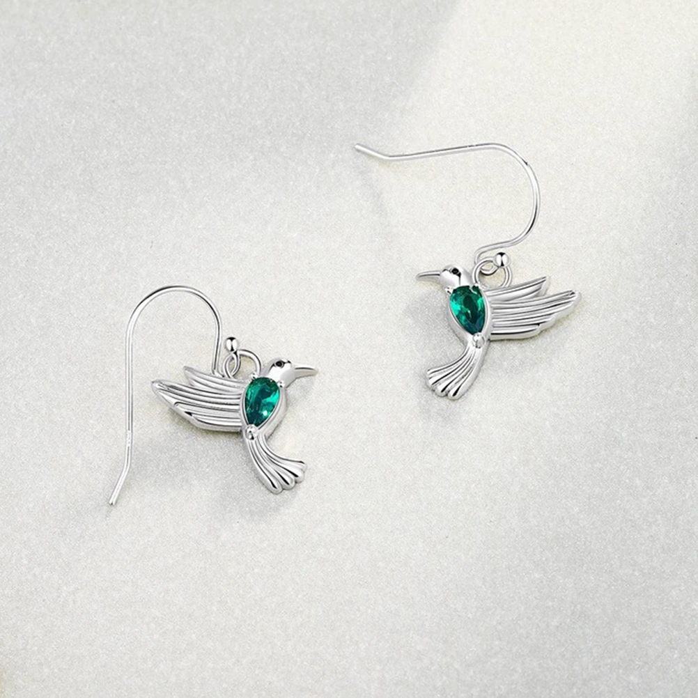 1 Pair Flying Hummingbird Earrings Fashion Earrings Dangle Drop Ear Jewelry Gifts