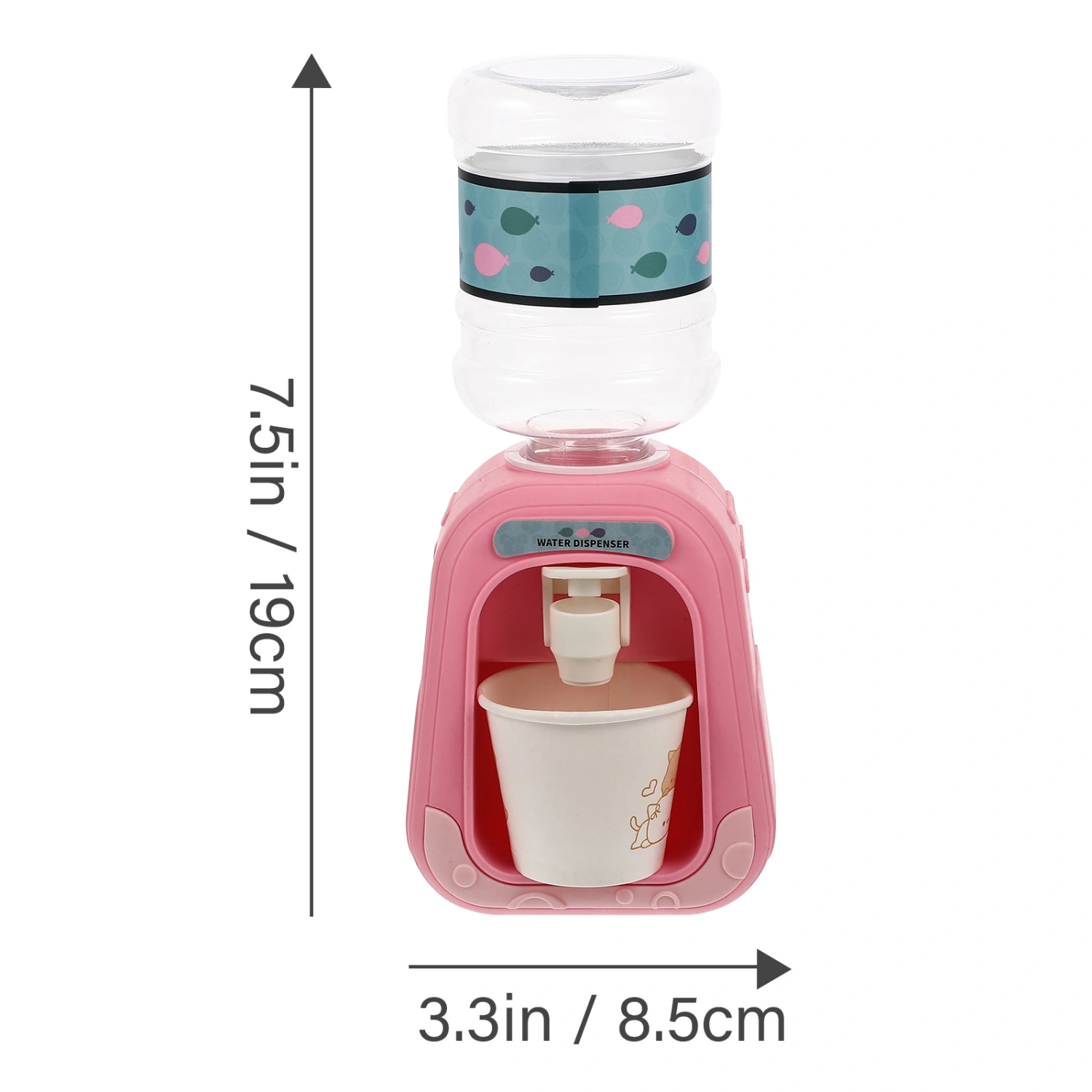 2Pcs Lovely Water Dispenser Simulation Water Dispenser Drinking Fountain Toy Life Scene Model Toy