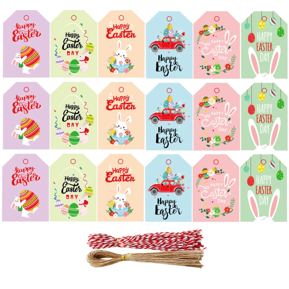 1 Set Easter Hanging Tags Easter Paper Tags Easter Gift Tags With Rope Easter Party Supplies