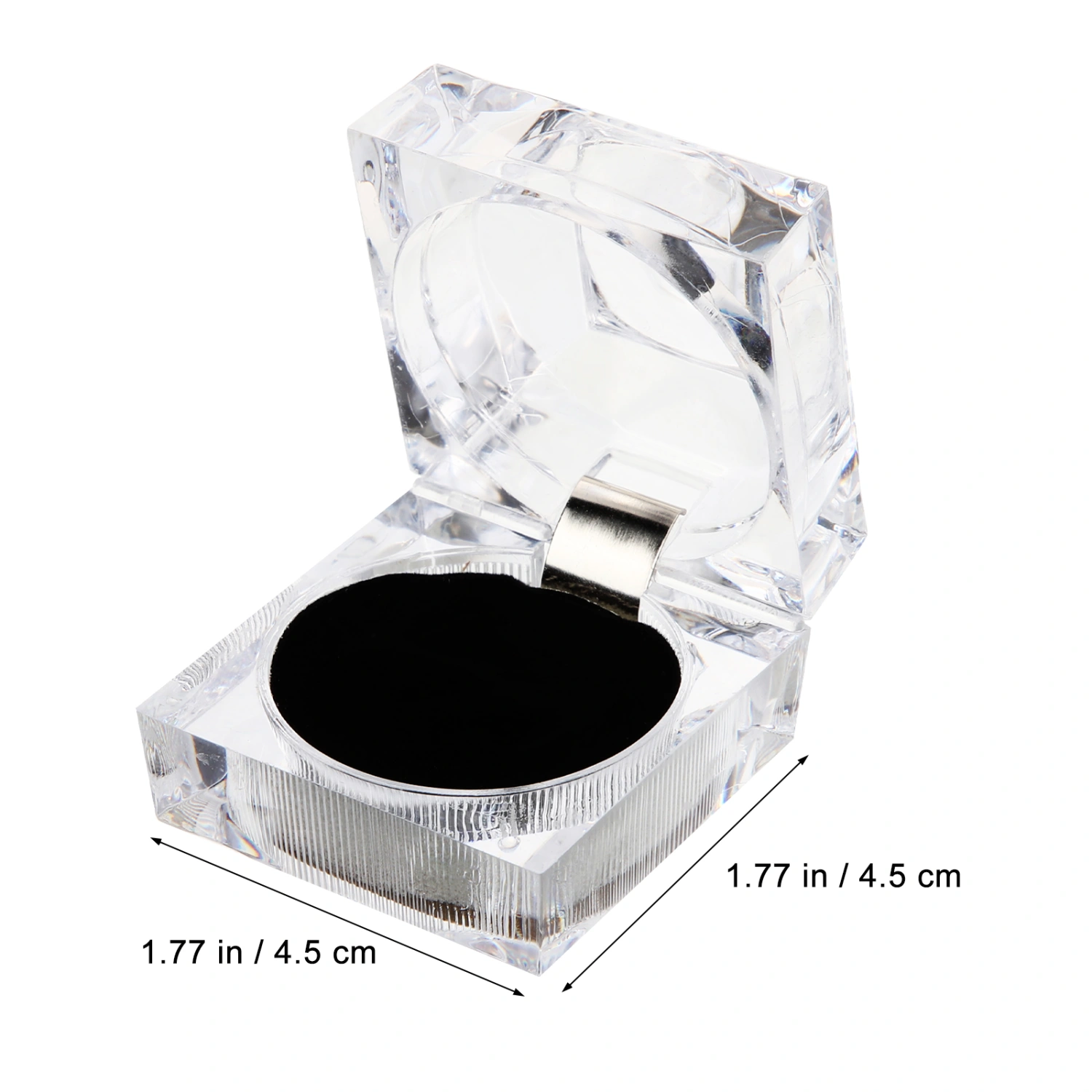 4Pcs Ring Cases Transparent Proposal Ring Boxes Engagement Ring Organizers