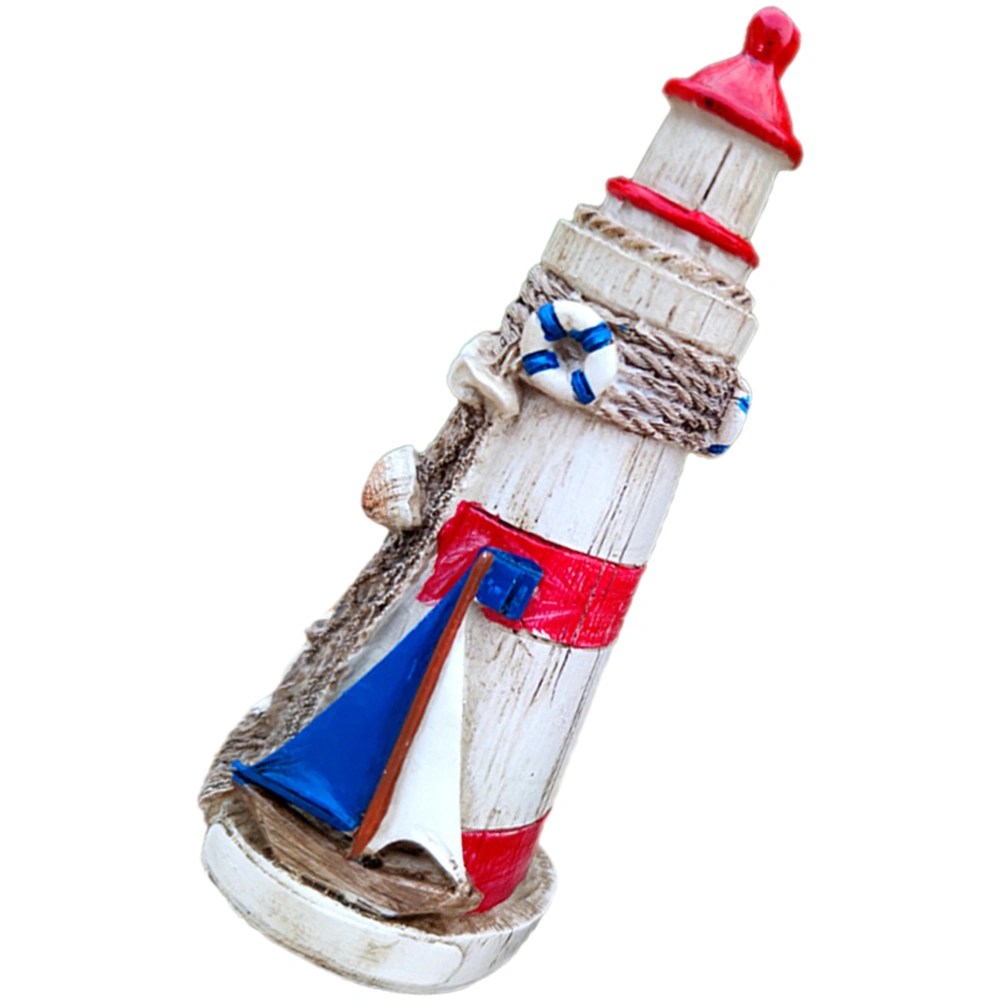 Decorative Nautical Lighthouse Ornament Rustic Ocean Beach Themed Lighthouse Decoration