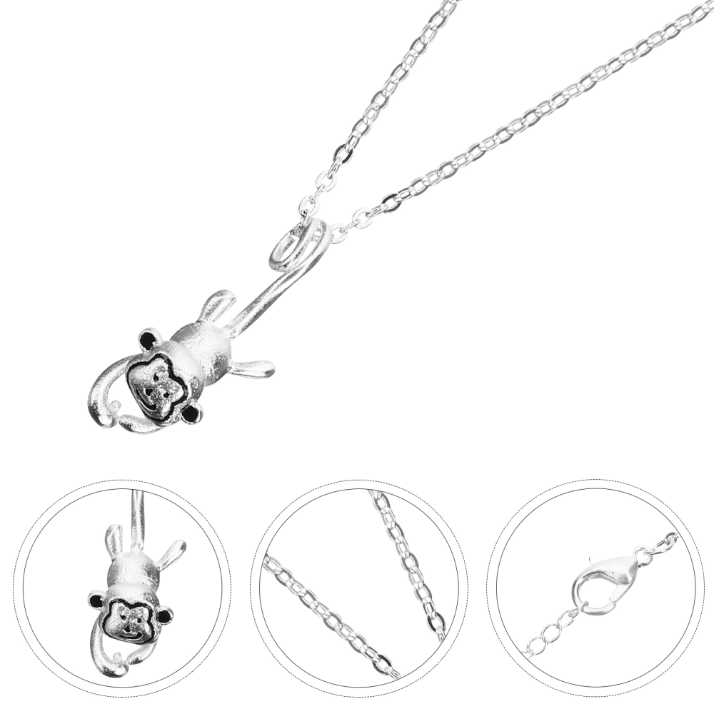 Monkey Pendant Necklace Dainty Neck Chain Neck Jewelry Decoration for Women Girl