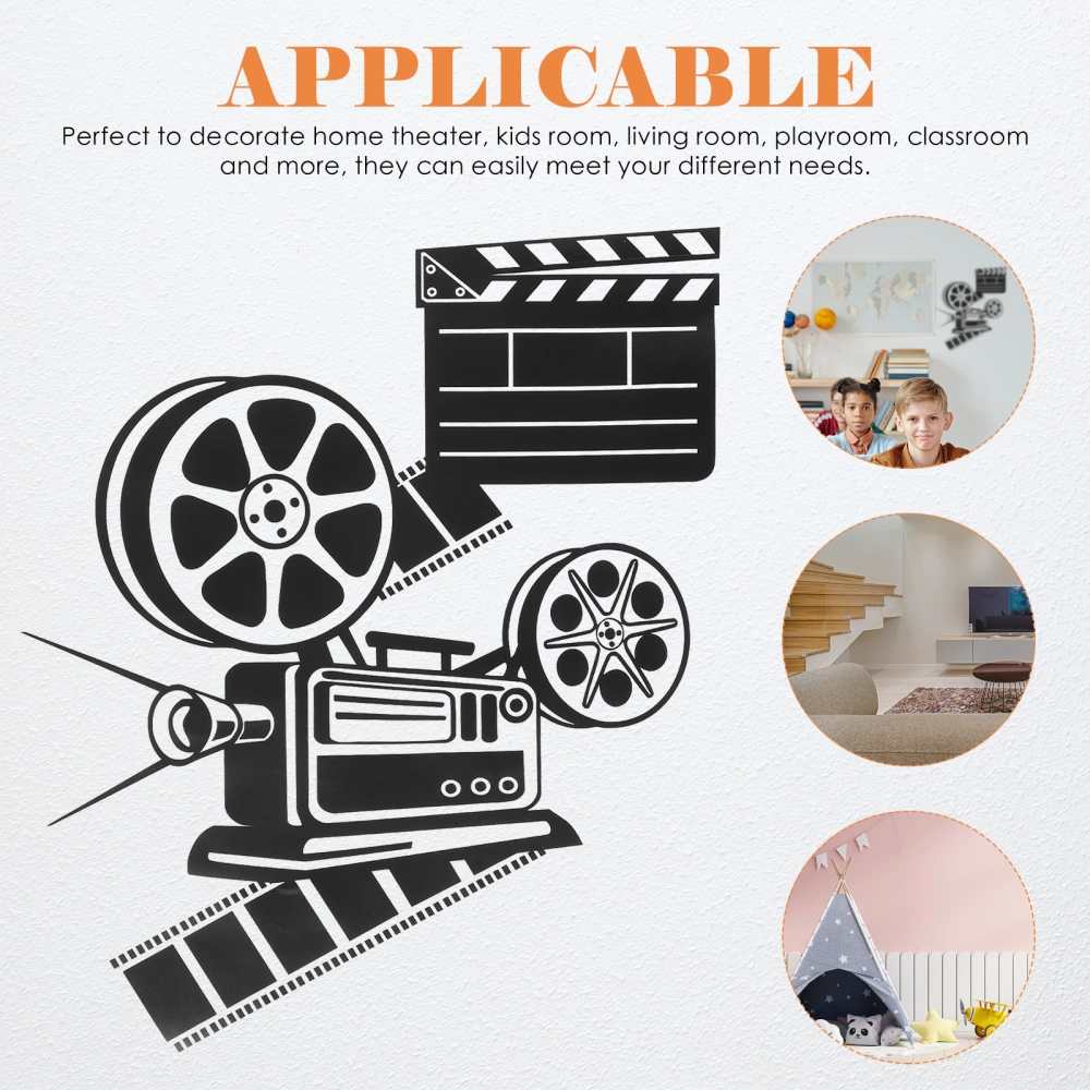 1 Sheet Cinema Wall Poster Cinema Wall Sticker Camera Film Card Pattern Wall Sticker