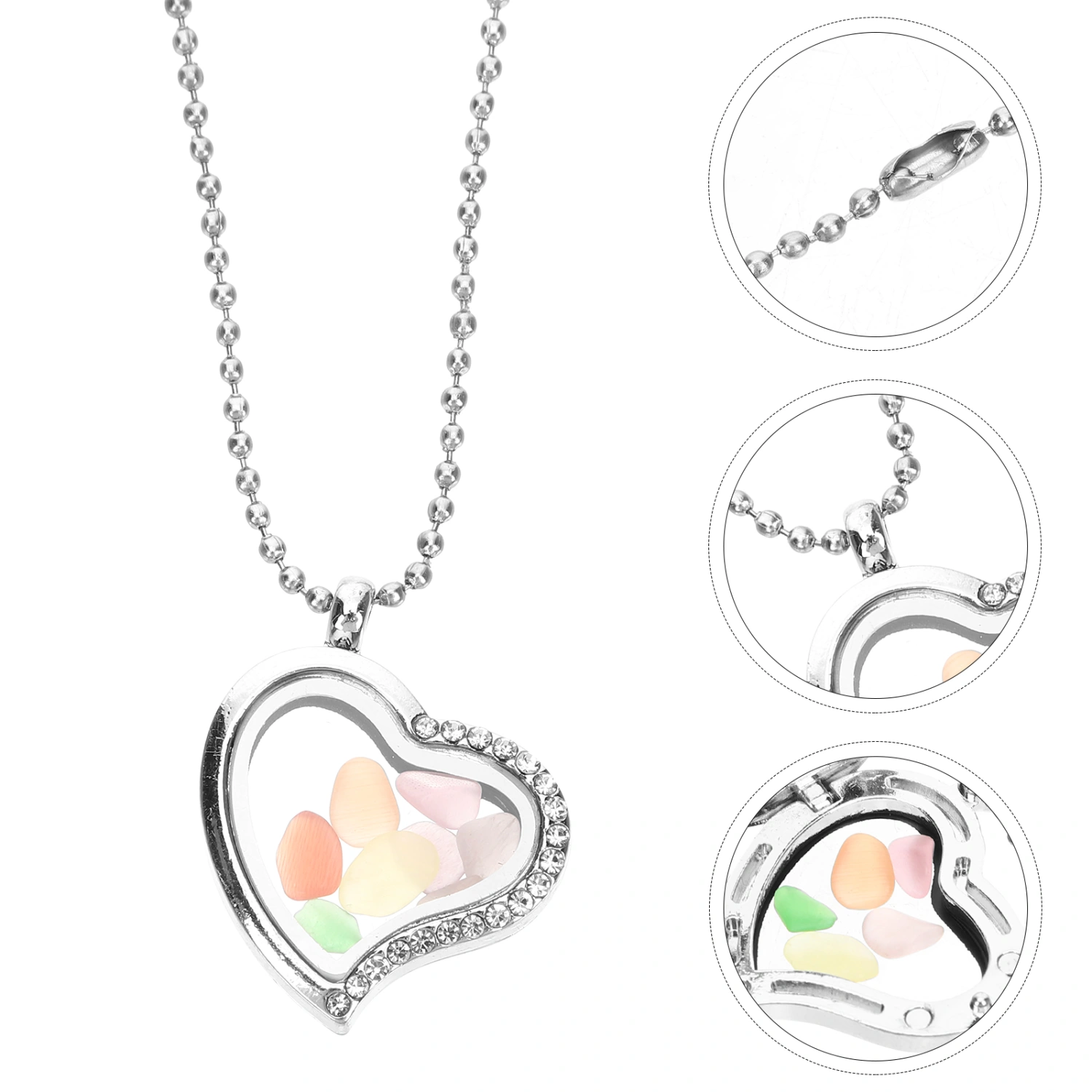 Photo Necklace Heart Locket Necklace Fashion Jewelry Birthday Valentine Gift