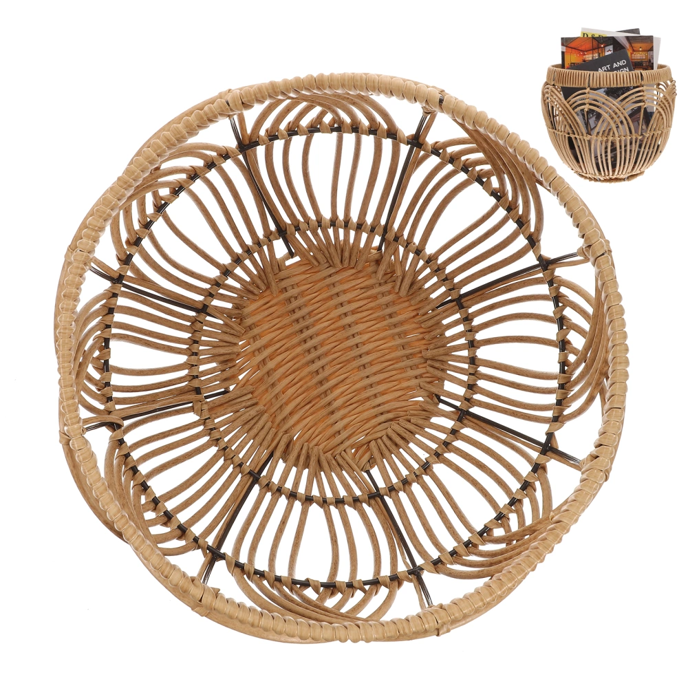 Household Imitation Rattan Woven Storage Basket Woven Storage Basket Plastic Storage Basket