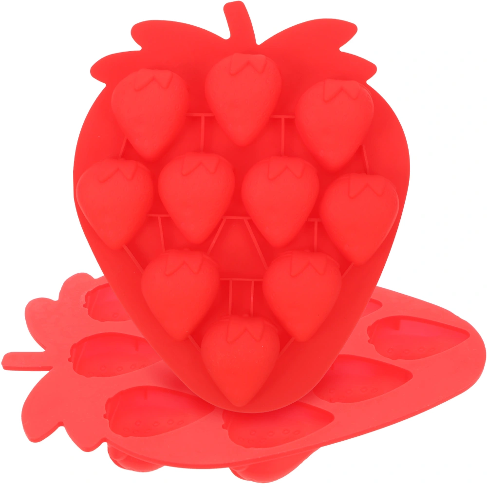 2pcs Strawberry Shaped Candy Molds Silicone Candy Molds 3D Chocolate Molds